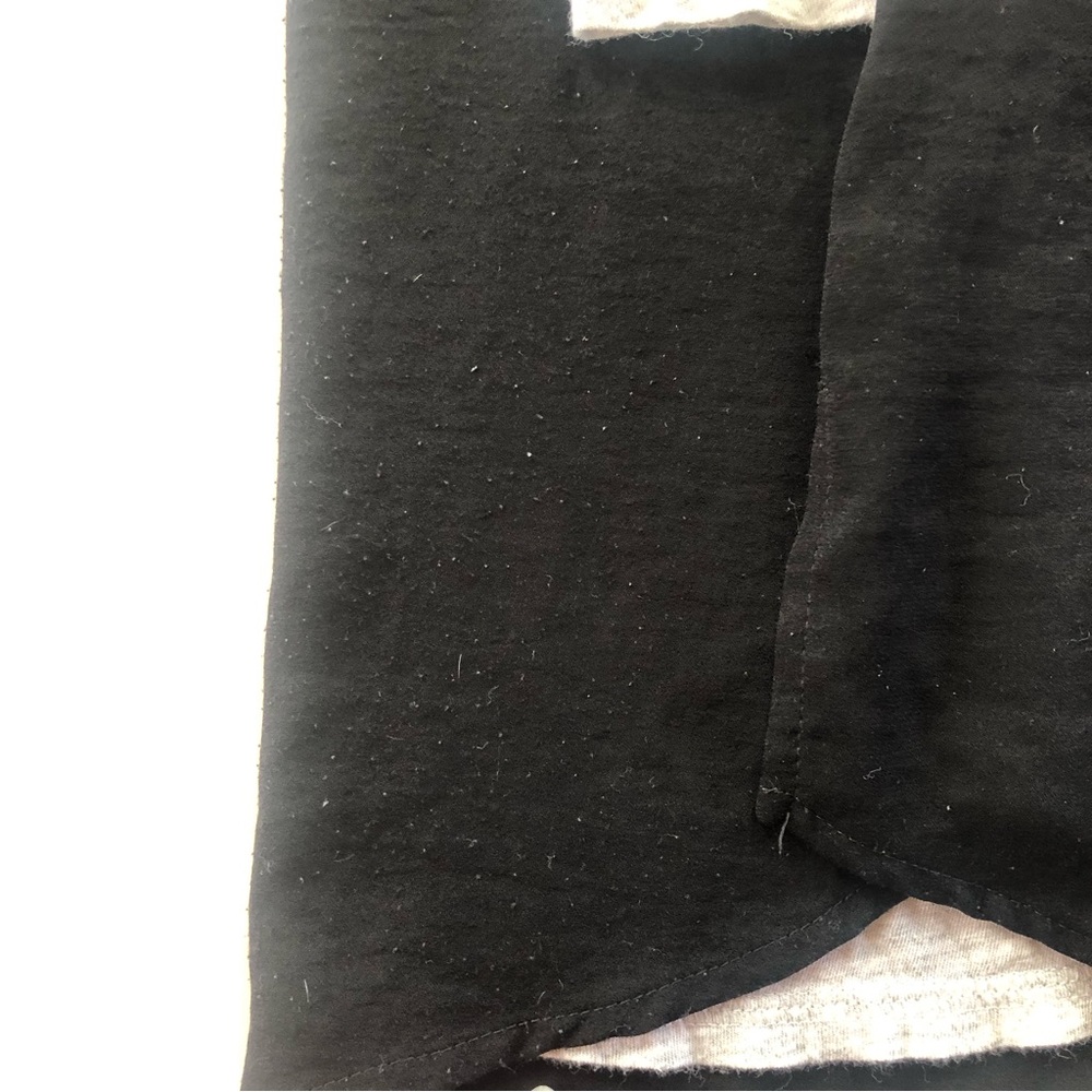 Express - women’s XS top 3/4 sleeves gray and Black / Grey Top - Picture 9 of 10